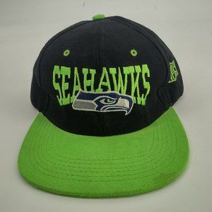 Seattle Seahawks NFL Football Green Blue & Black Snapback Hat